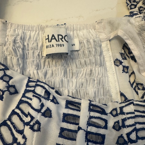 Charo Ruiz Navy and White Patterned Mini Dress - Picture 5 of 6